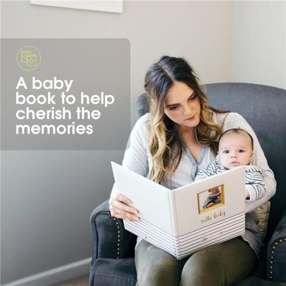 Hello Baby First 5 Years Memory Book, Gender-Neutral Baby Keepsake for Expectant - Picture 3 of 7